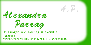 alexandra parrag business card